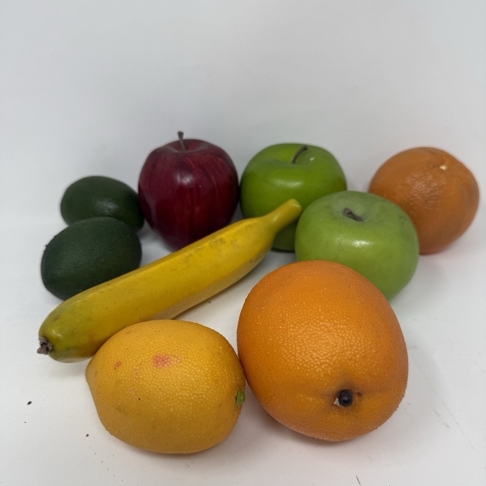 Lot Faux Fake Fruits - Realistic Apples Limes Oranges Bananas Lemons Decor